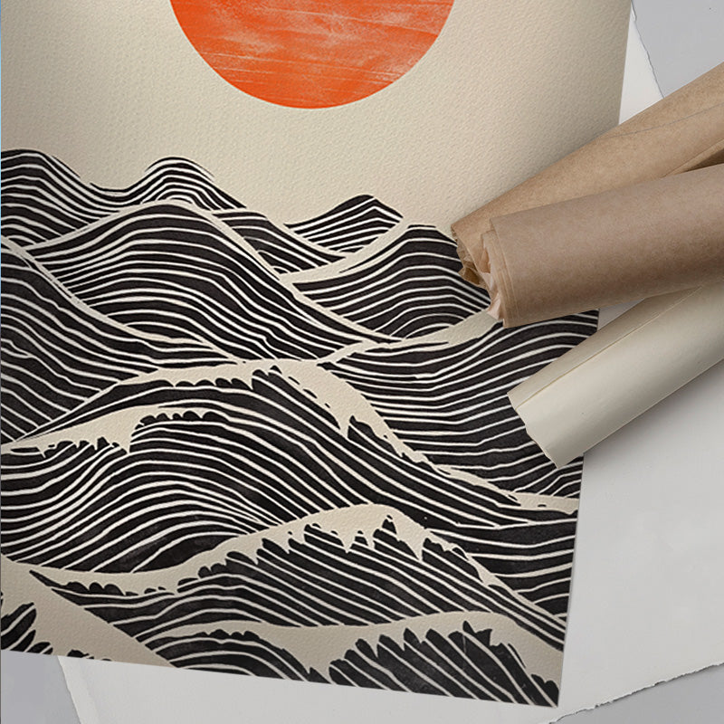 The Sun Waits [Best Seller] – Japanese Sun and Waves Landscape