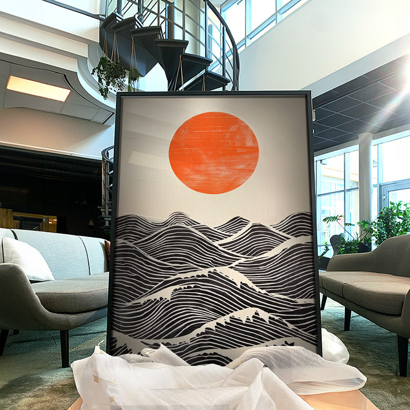 The Sun Waits [Best Seller] – Japanese Sun and Waves Landscape
