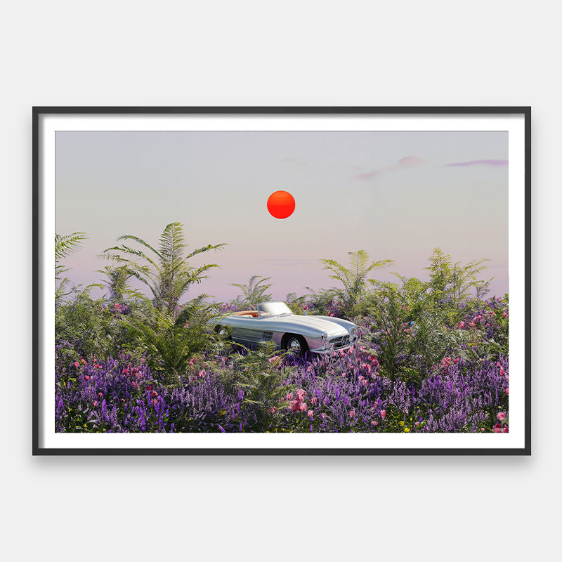 The Last Drive [Best Seller] – Vintage Car in Flowers Gallery Wall