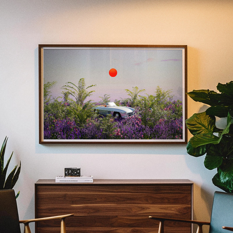 The Last Drive [Best Seller] – Vintage Car in Flowers Gallery Wall