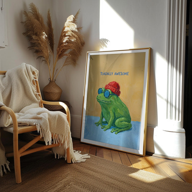 Toadally Awesome [Best Seller] – Cute Frog Wall Art with Toadally