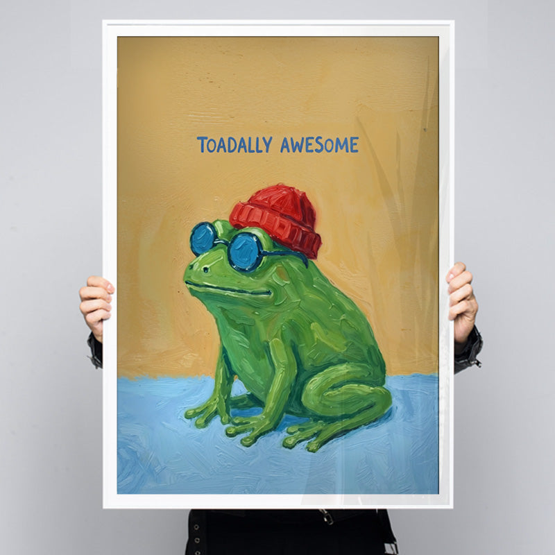 Toadally Awesome [Best Seller] – Cute Frog Wall Art with Toadally