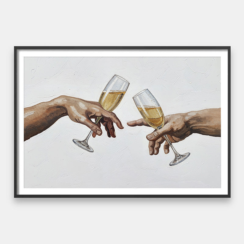 Toast Of Creation [Best Seller] – Champagne Toast Wall Art with