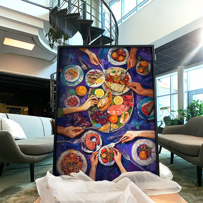 Together Tastes Better - Vibrant Dinner Scene Art – Andy okay