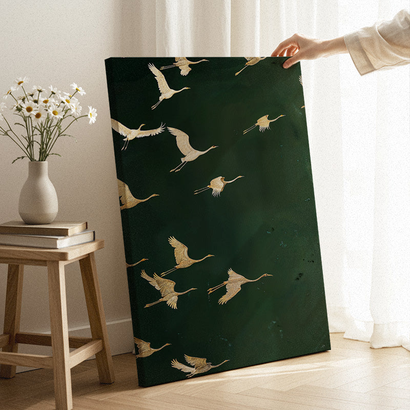 Together We Rise Canvas [Best Seller] – Japanese Flying Crane