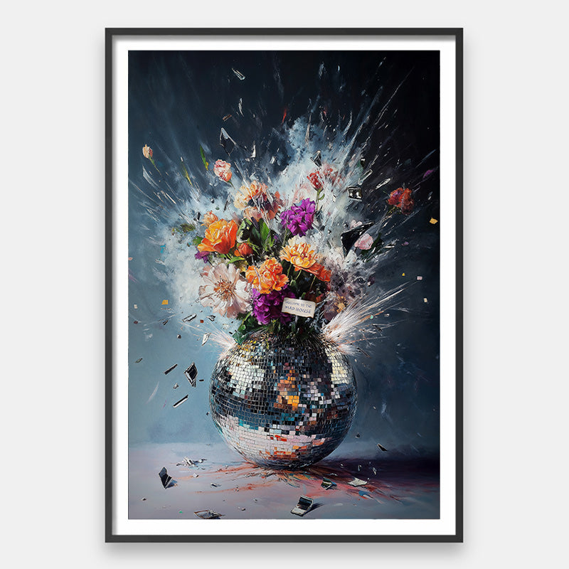 Welcome to the Madhouse – Disco Ball Quote Print | Andy okay