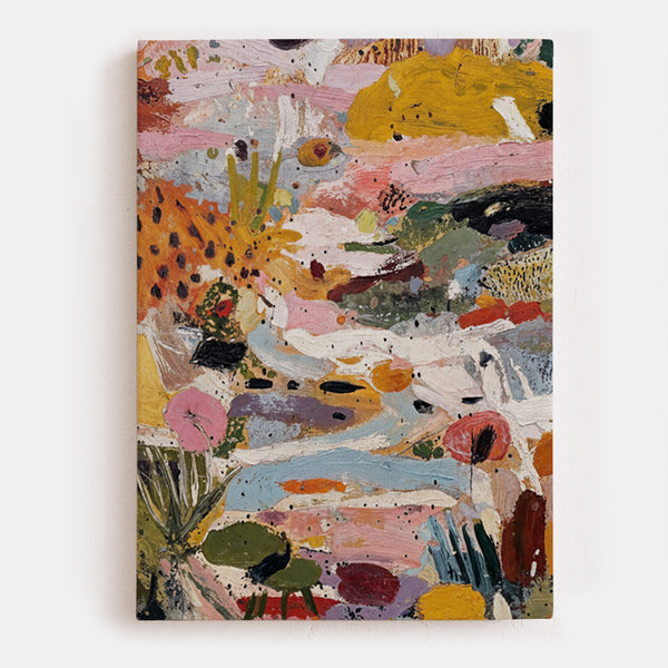 Where Colors Wander Canvas – Colorful Abstract Painting with