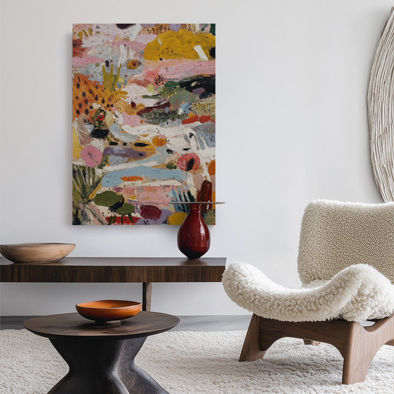 Where Colors Wander Canvas – Colorful Abstract Painting with