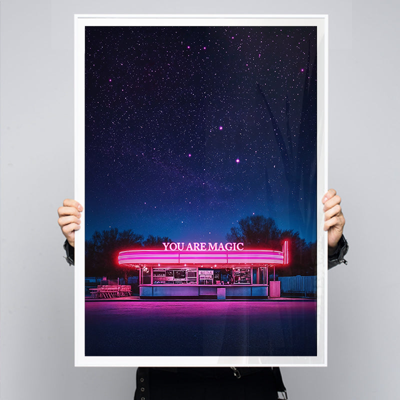 You Are Magic - Neon Night Sky Wall Art – Andy okay
