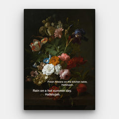 Flowers Hallelujah Canvas — Canvas Vertical #01
