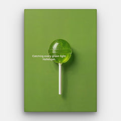 Green Light Hallelujah Canvas — Canvas Vertical #01