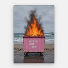 Wish You Were Here Canvas — Canvas Vertical #01
