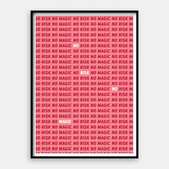 Geen risico, geen magie — Kunstprint verticaal #01