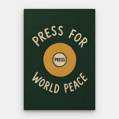 Lienzo Prensa por la Paz Mundial - Lienzo Vertical #01