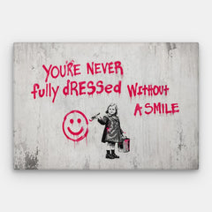 Not Without A Smile Canvas — Canvas Horizontal #01