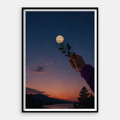 Sobre a Lua — Impressão artística vertical #01