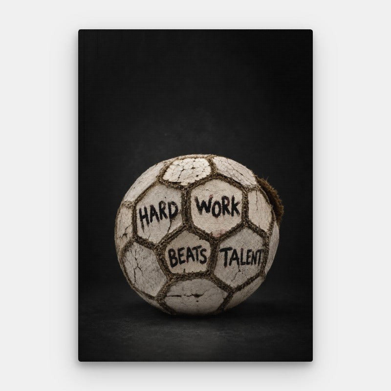 Hard Work Beats Talent Canvas - Andy okay - Premium Canvas for