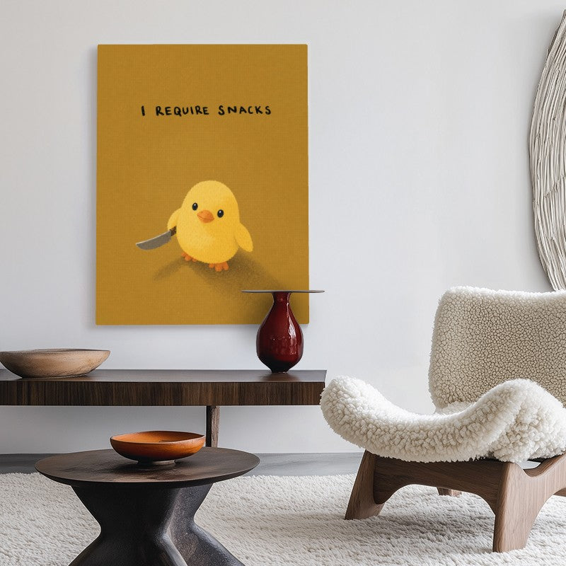 I Require Snacks Canvas - Andy okay - Premium Canvas for Andy