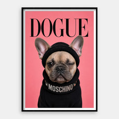 Dogue Französische Bulldogge – Kunstdruck Vertikal #01