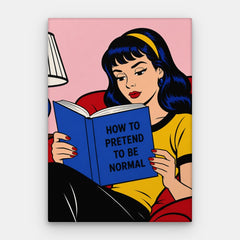 How To Pretend To Be Normal Canvas — Canvas Vertical #01