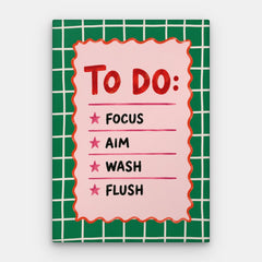 Bathroom Rules Canvas — Canvas Vertical #01