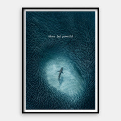 Alene men kraftig — kunsttrykk vertikal #01
