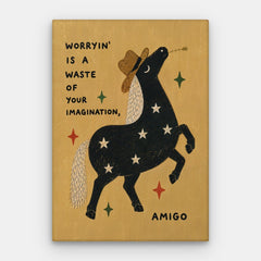 Stop med at bekymre dig Amigo Canvas — Canvas Lodret #01