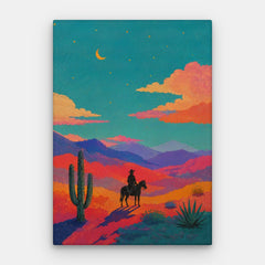 Tela da cowboy solitario - Tela verticale n. 01