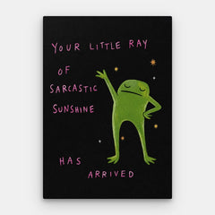 Sarcastic Sunshine Canvas — Canvas Vertical #01