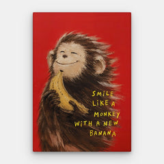 Tela Smile Like A Monkey — Tela verticale n. 01