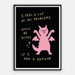 Dragón mascota — Impresión de arte vertical #01
