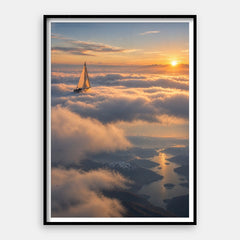 Acima das Nuvens — Impressão Artística Vertical #01