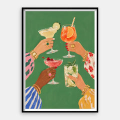 Heben Sie Ihr Glas – Kunstdruck Vertikal #01