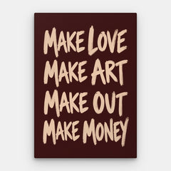 Make Love Lag kunstlerret — Lerret vertikalt #01