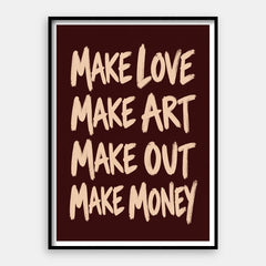 Make Love Make Art – Kunstdruck Vertikal #01