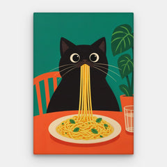 Noodle Cat Canvas — Canvas Vertical #01