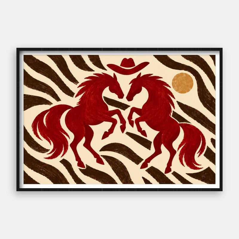 Cowboy Zebra - Andy okay - Fine Art Print for Andy okay's Art for