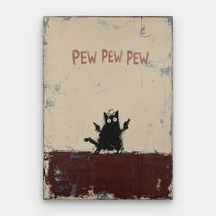 Pew Pew Pew Canvas — Canvas Vertical #01