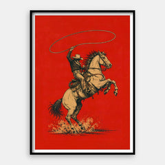 Červené rodeo — Umělecký potisk svisle #01
