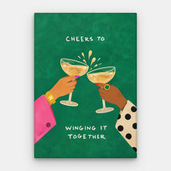 Winging It Together Lienzo — Lienzo vertical #01