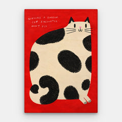 Random Cat Encounter Canvas — Canvas Vertical #01