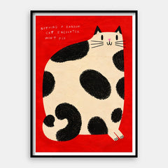 Random Cat Encounter – Kunstdruck, vertikal #01
