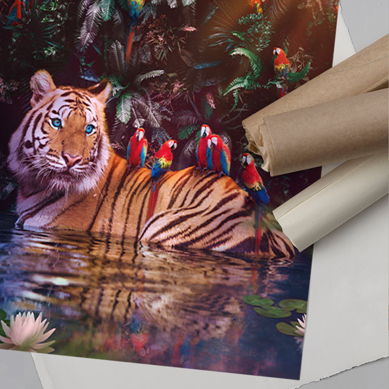 Parrotdice [Limited Edition] – Surreal Tiger Animal Gallery Wall