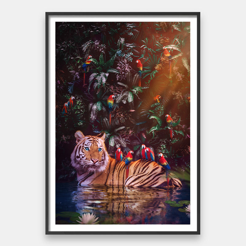 Parrotdice [Limited Edition] – Surreal Tiger Animal Gallery Wall