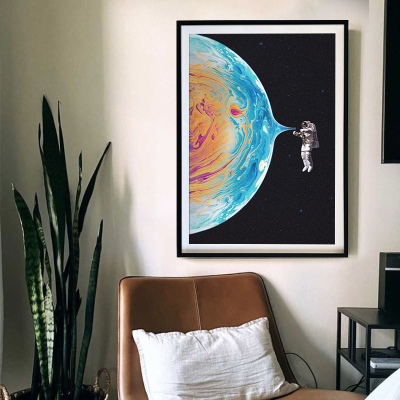 アート・デザイン・音楽 Art: Art in a New World New World [Best Seller] – Astronaut Gallery Wall Art by Enkel Dika