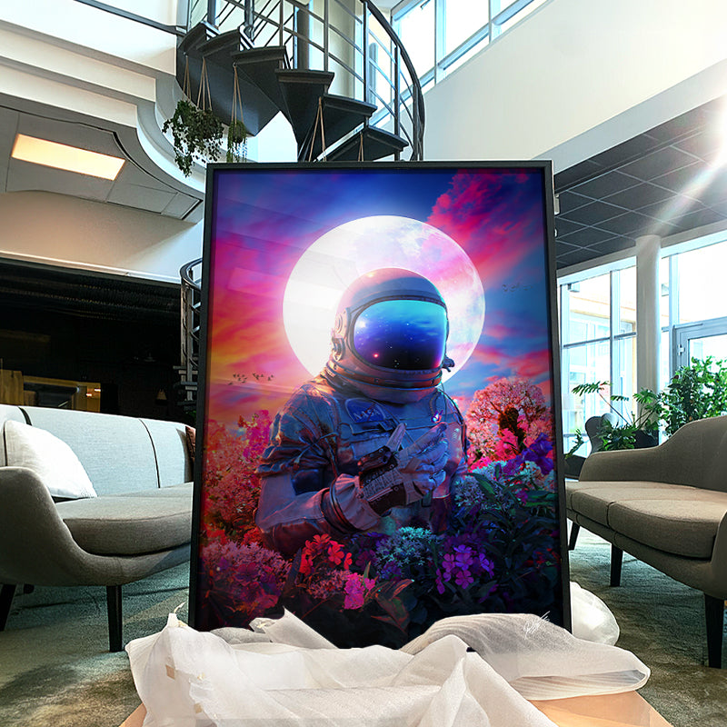 In The Garden [Best Seller] – Astronaut in Flowers Gallery Wall