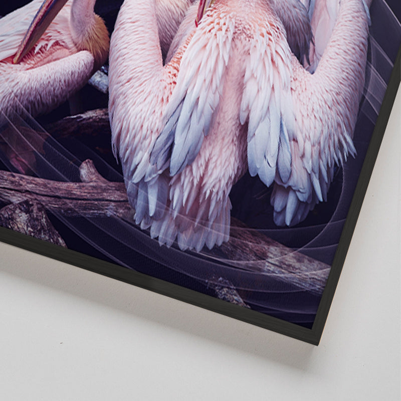 現代アート　オオヤサヤカ　Pink Sky Sardine　コラージュアート Watanabe Seitei Poster - Pink Sky – Visetto Posters