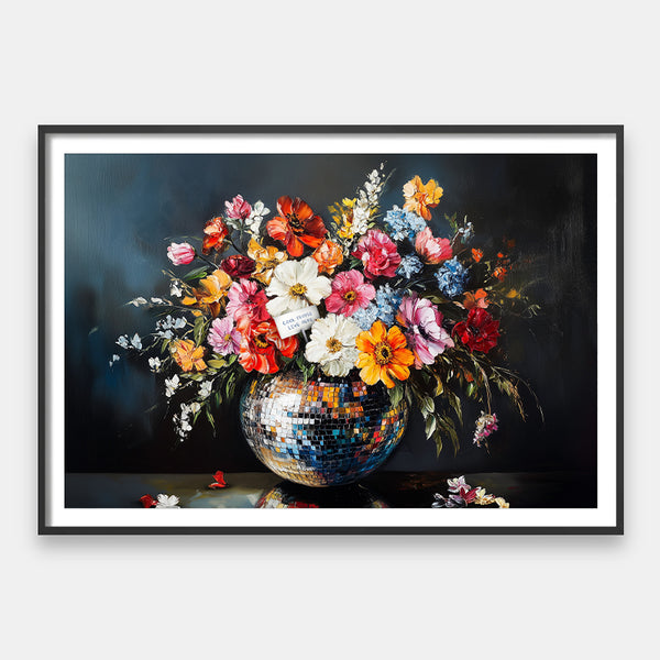 Cool People Live Here 2 - Dark Floral Canvas Print – Andy okay