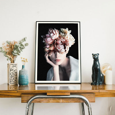 Wearing Flowers [Best Seller] Surreal Flower Head Gallery Wall Art