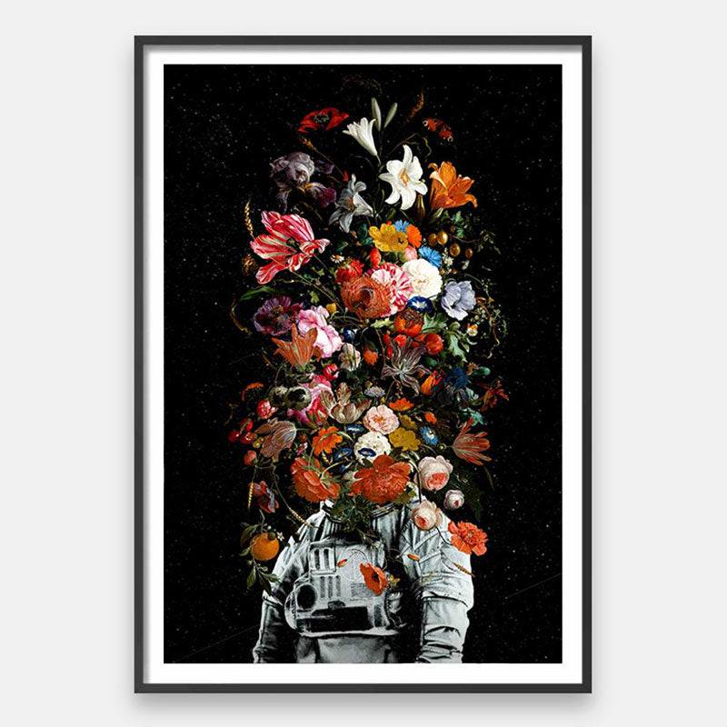 Full Bloom [Best Seller] – Astronaut in Flowers Gallery Wall Art